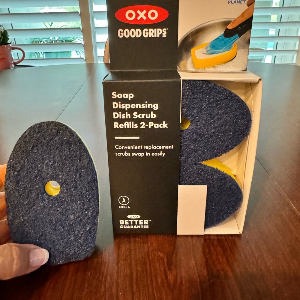 OXO good grips soap dispensing dish scrub refill, 2 pack & a 3 one